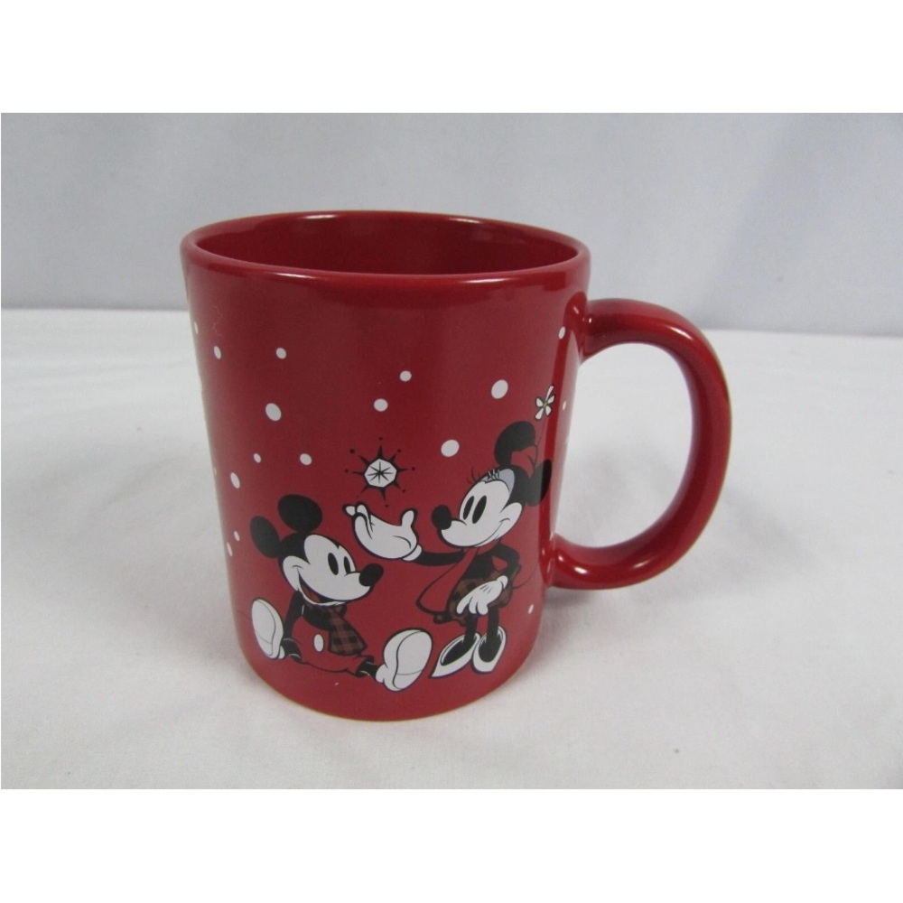 Disney Red Mug with Mickey and Minnie Design